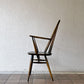 アーコール Ercol クエーカーチェア アームチェア ハイバック オールドコロニアル ブラウン エルム材 × ビーチ材 UKビンテージ 英国家具 ◇