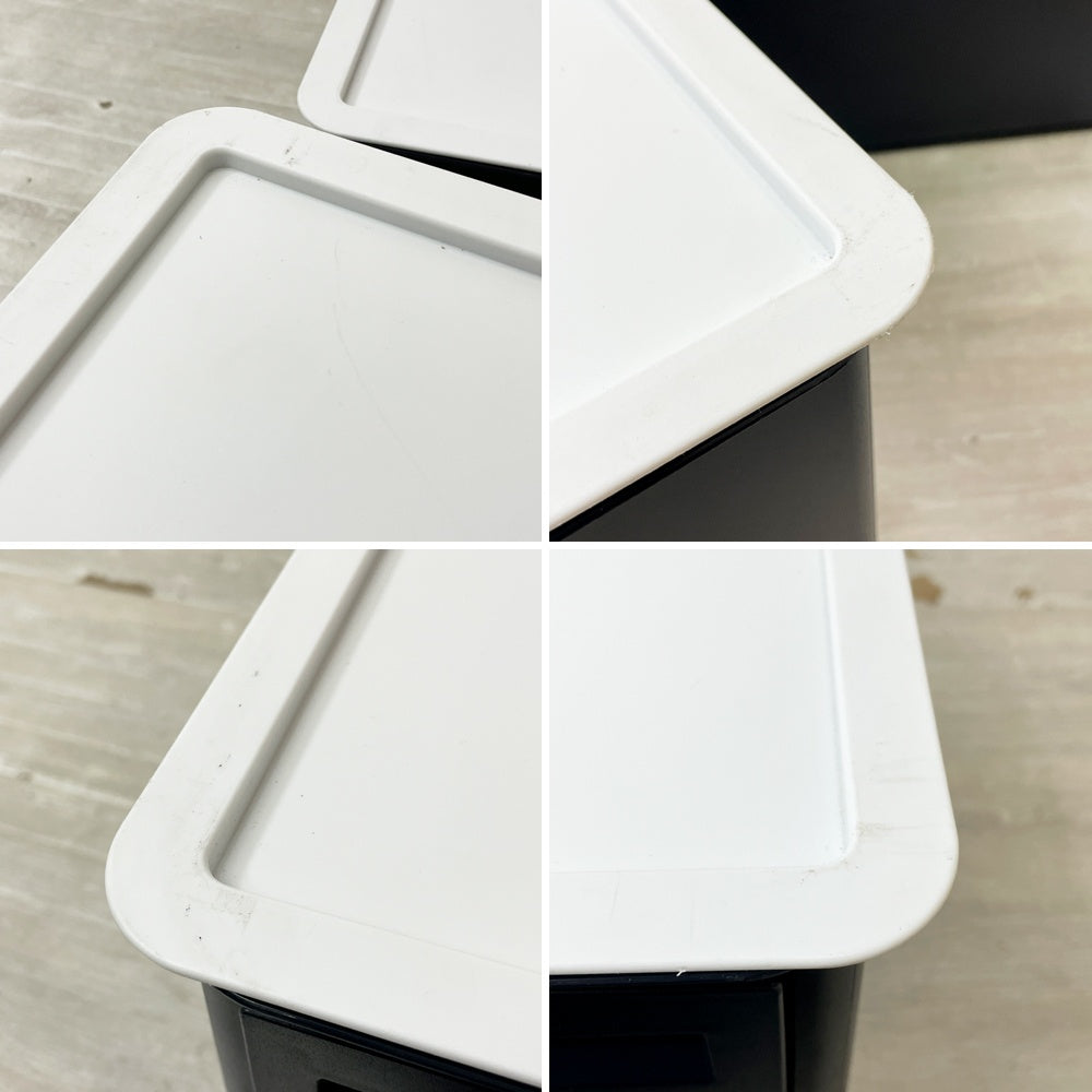 タッパーウェア Tupperware マルチオーガナイザー ワイド 3段 ドロップダウンドア キャスター付き A ●