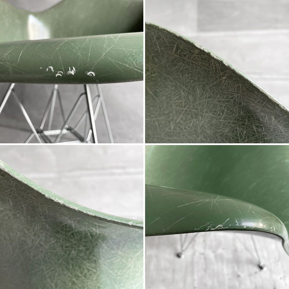 ハーマンミラー Herman Miller アームシェルチェア 現行FRP製 ファイバーグラス ダークシーフォーム エッフェルベース C&R イームズ ミッドセンチュリー ♪