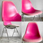 ハーマンミラー Herman Miller 3ndビンテージ サイドシェルチェア FRP製 PVCレザー スタッキングベース イームズ ミッドセンチュリー C ■