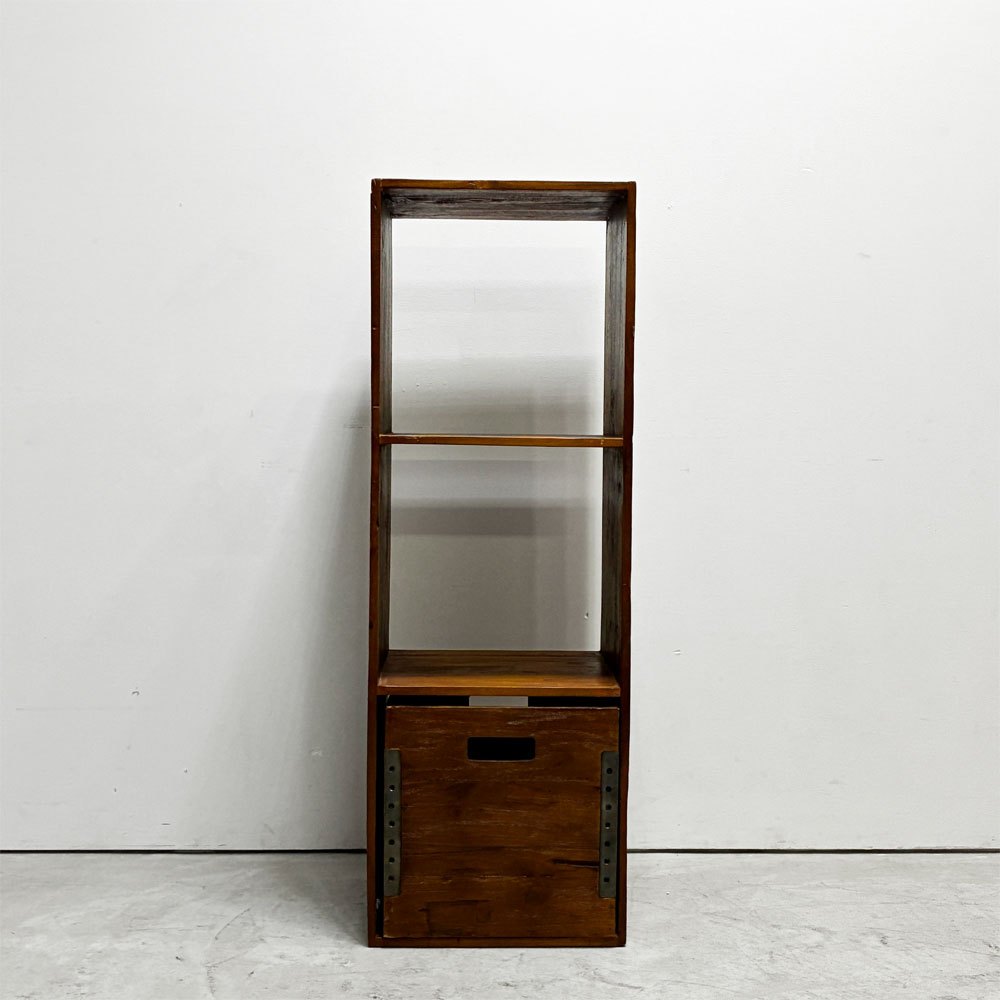 アクメ ファニチャー ACME Furniture トロイ TROY オープンシェルフ 3段 Lサイズ + トロイボックス TROY BOX L 収納 木箱 ボックス 1個セット チーク古材 インダストリアル 合計定価￥42,625- ●