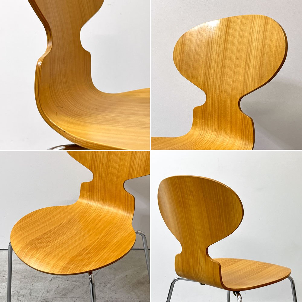 フリッツハンセン Fritz Hansen 3101 アリンコチェア アントチェア 4本脚 ナチュラルビーチ ラッカー仕上げ フェルトグライズ アルネ・ヤコブセン A ●