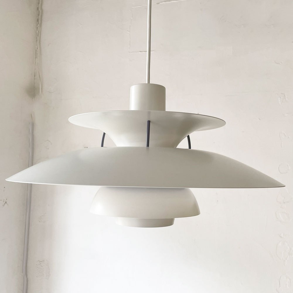 ルイスポールセン Louis Poulsen PH5 ホワイト ペンダントライト ポール・ヘニングセン Poul Henningsen デンマーク 美品 ★