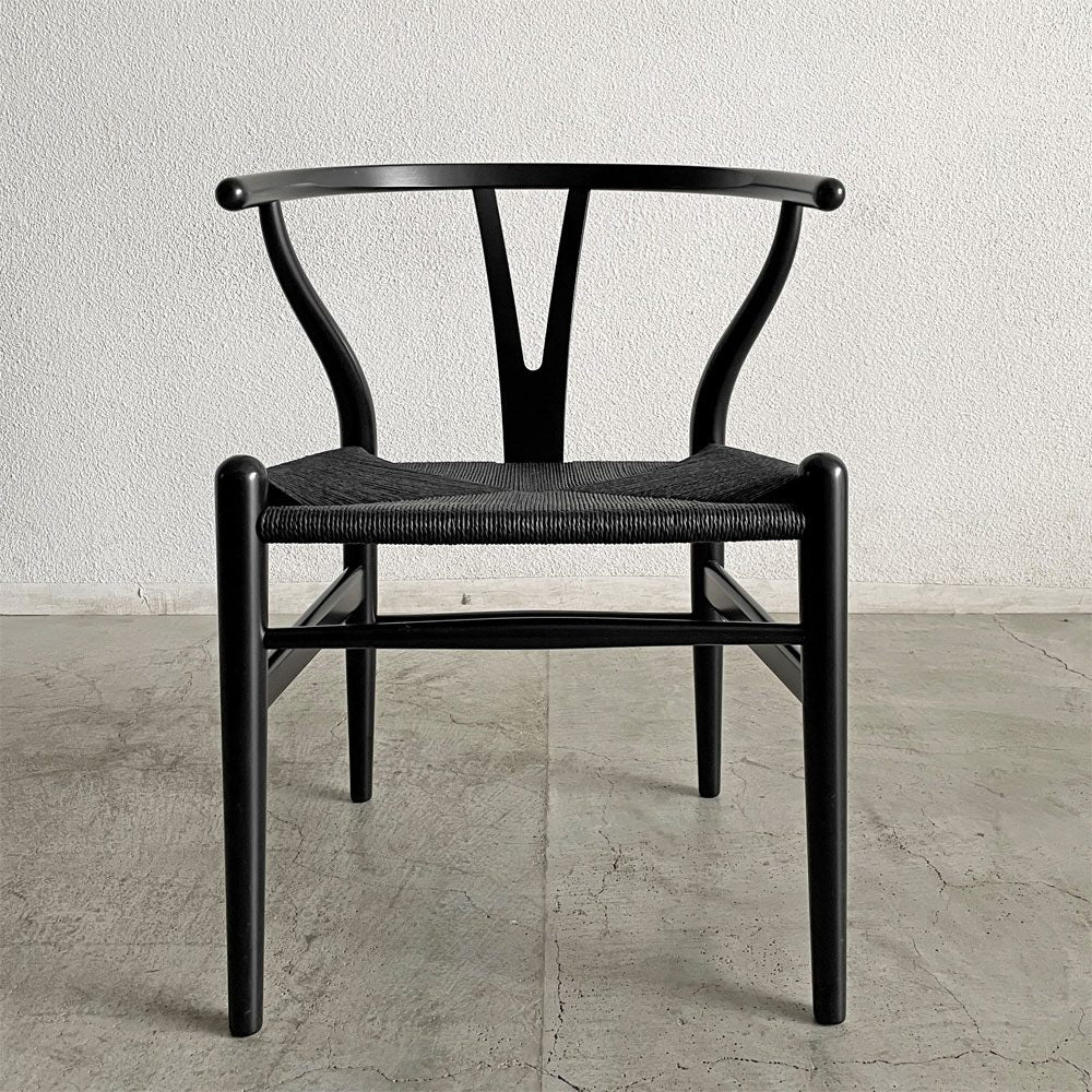 カールハンセン＆サン Carl Hansen & Son CH24 Yチェア ビーチ材 ブラックラッカー×ブラックペーパーコード 日本仕様サイズ ハンス・J・ウェグナー デンマーク 北欧家具 B 〓