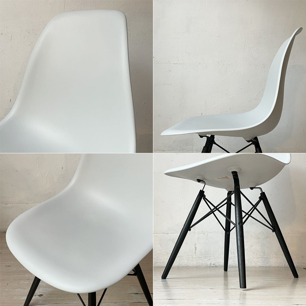 ハーマンミラー HermanMiller サイドシェルチェア ドゥエルレッグ DSW アルパイン × エボニー ブラック ポリプロピレン イームズ ミッドセンチュリー ★