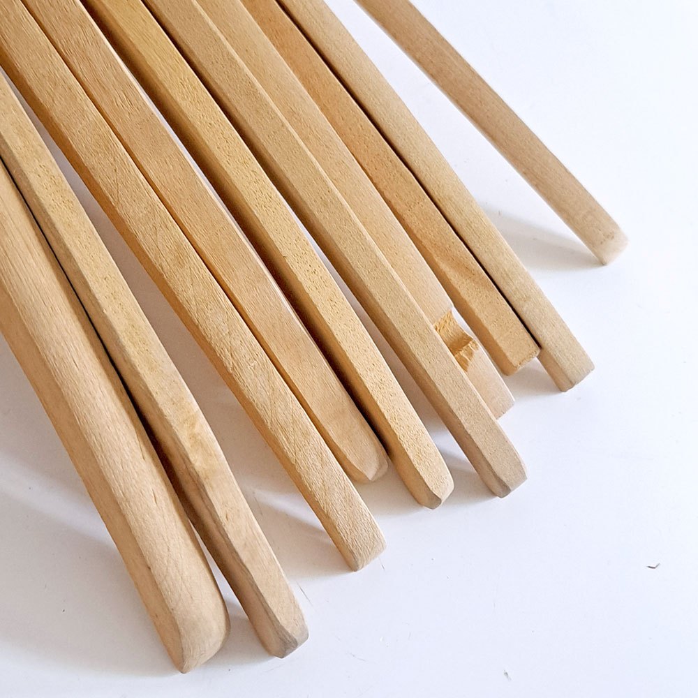 北欧ビンテージ Scandinabian Vintage 木製ハンガー 10本セット 1950〜70年代 木味 レトロ 古道具 D ●