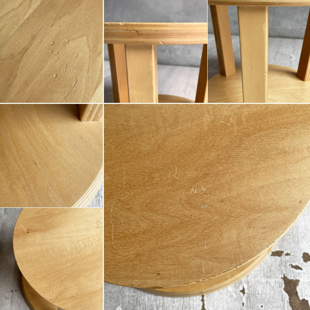 アクタス ACTUS ワノワ テーブル＆スツール WA NO WA TABLE & STOOL キッズテーブル ビーチ材 シナ材 積層合板 幼児向け 廃番 ♪