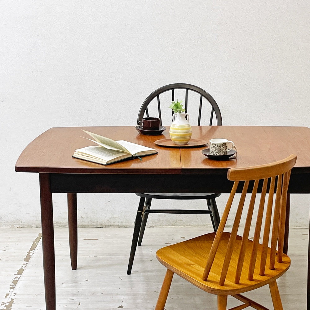 ビンテージ Vintage チーク材 エクステンションテーブル ダイニングテーブル 伸長式 W132-179cm 北欧スタイル ミッドセンチュリー ●