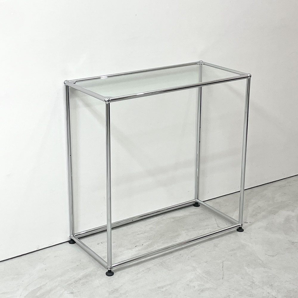 ユーエスエムハラー USM Haller USMハラー モジュラーファニチャー コンソールテーブル エントランステーブル ガラストップ スイス ●