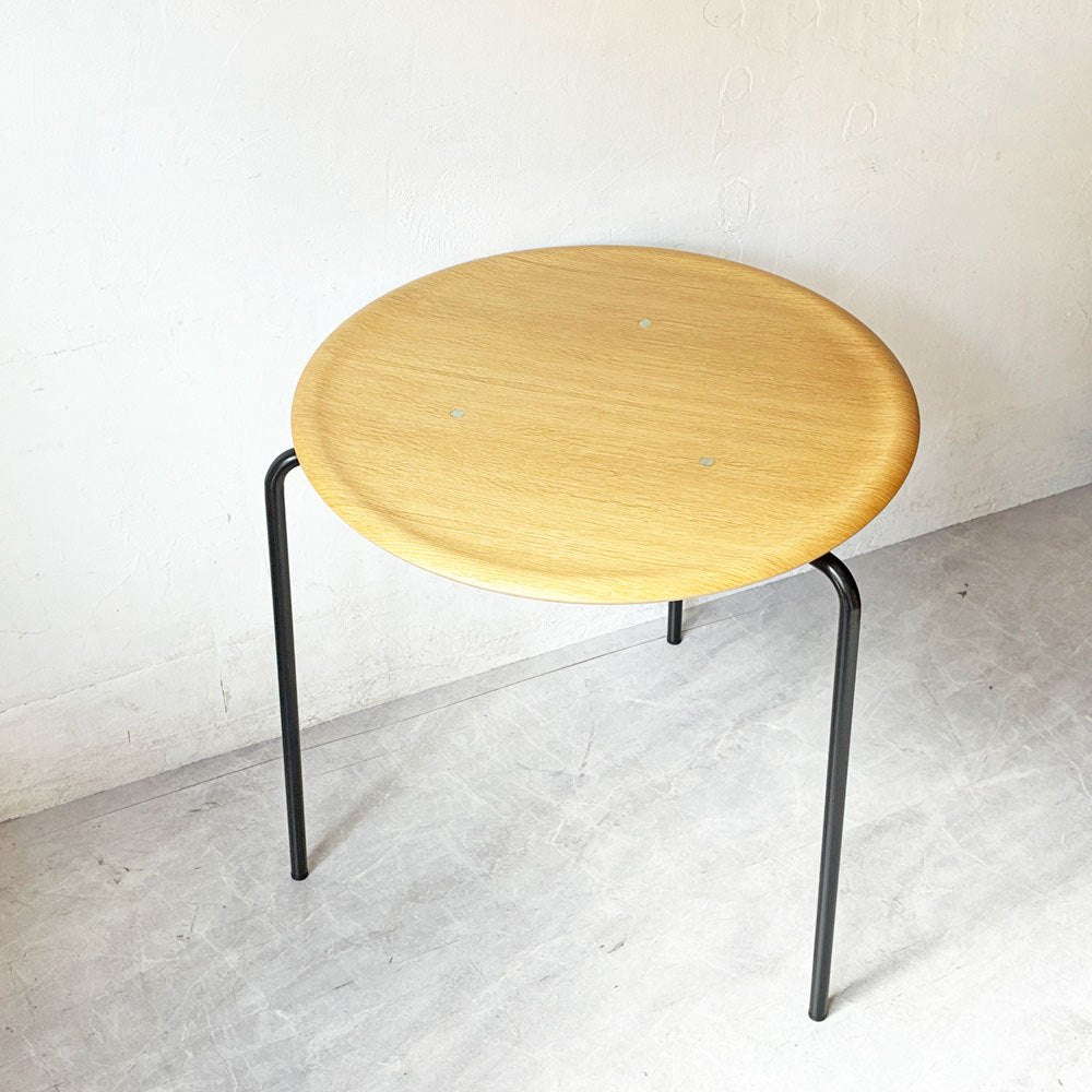 エンゲルブレヒト Engelbrechts ケヴィ KEVI 2010 ダイニングテーブル オーク材 プライウッド カフェテーブル 70cm 3本脚 ヨルゲン・ラスムッセン デンマーク 未使用品 ★