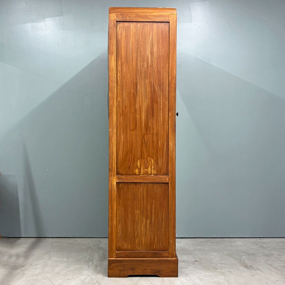 オールドメゾン old maison ガラスキャビネット 2ドロワー 収納棚 W81cm 照明付き ショーケース カントリー  店舗什器 ◎