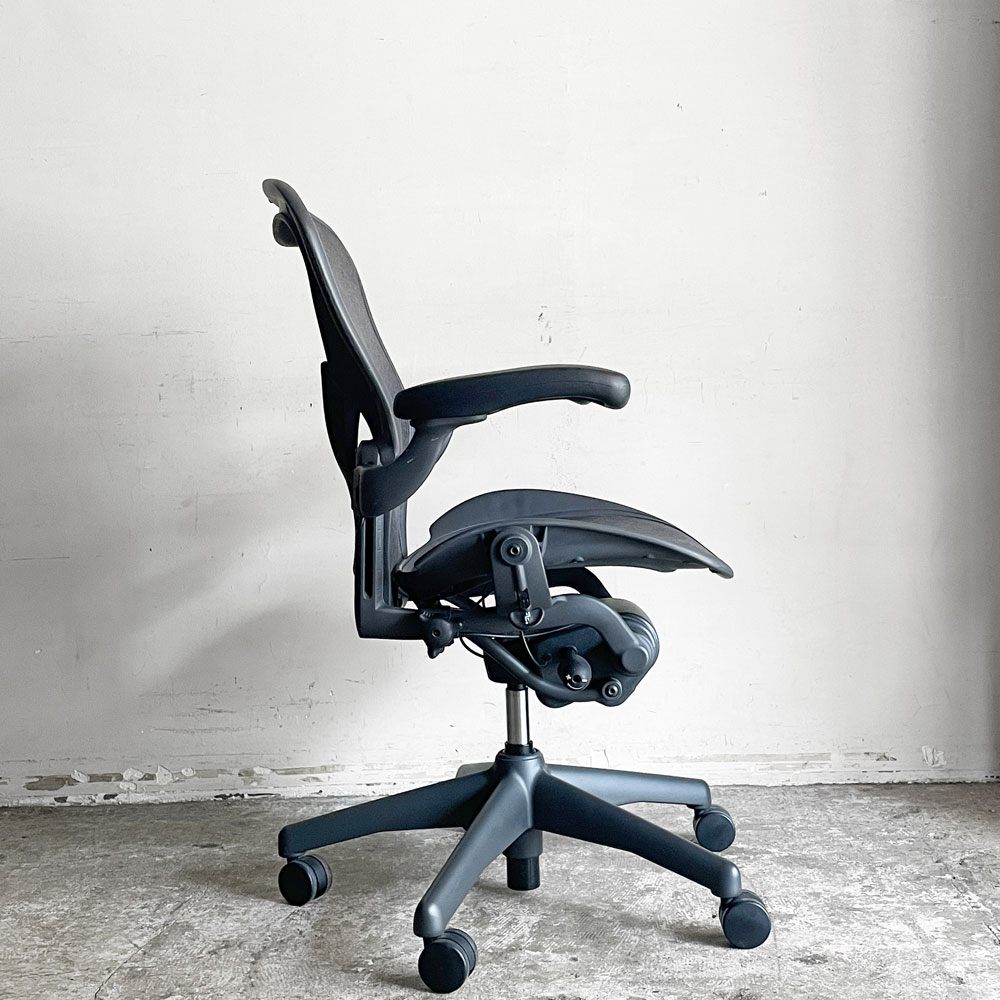 ハーマンミラー Herman Miller アーロンチェア スタンダード Bサイズ ポスチャーフィット グラファイトベース フル装備 ビル・スタンフ＆ドン・チャドウィック ■