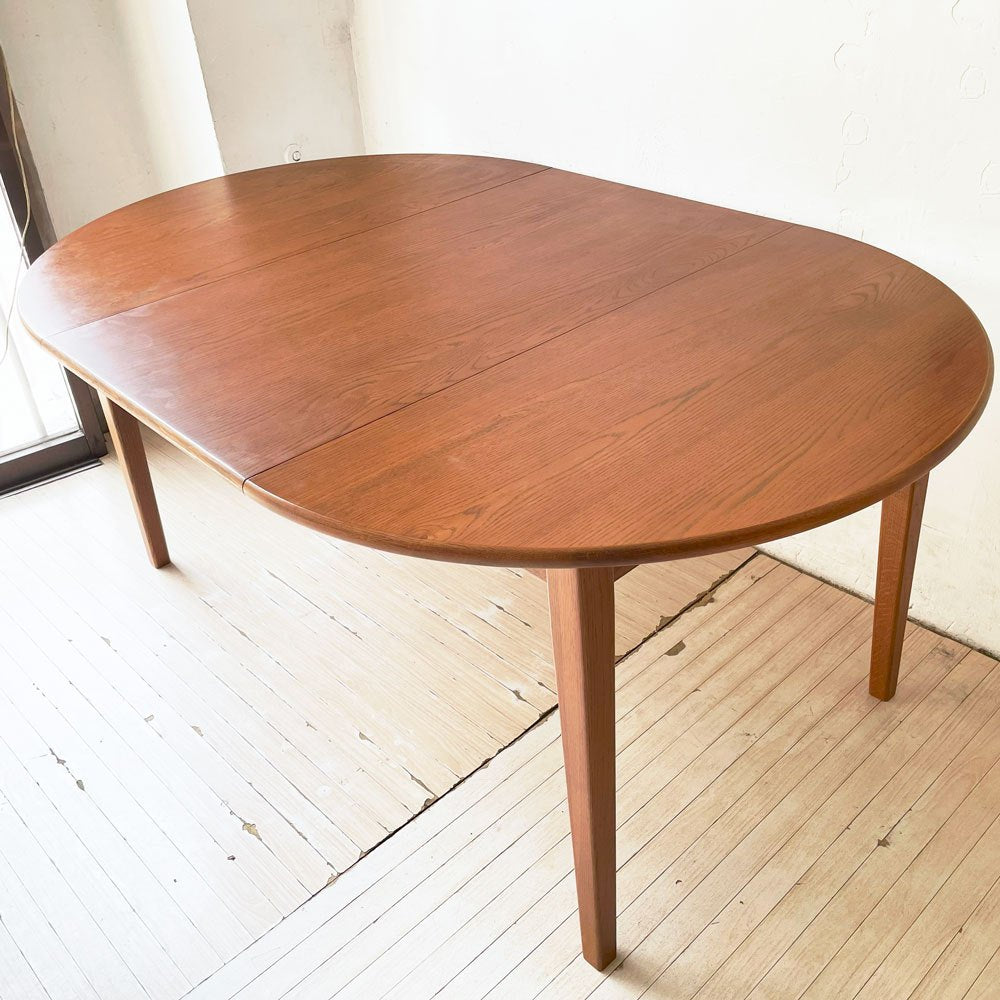 リセノ Re:CENO フォーク folk エクステンション EX ダイニングテーブル オーク材 伸長式 110-170cm 北欧テイスト 定価￥133,000- ★