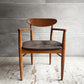 アクメファニチャー ACME Furniture トラッセル アームチェア TRESTLES ARM CHAIR ダイニングチェア ウォールナット ファブリックシート USビンテージスタイル 現状品 ♪