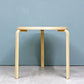 アルテック artek テーブル TABLE 90B ダイニングテーブル リノリウム天板 ペールグレー haluta別注カラー Φ75cm アルヴァ・アアルト ◎