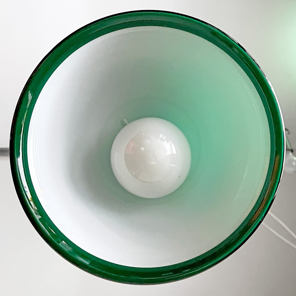 ホルムガード Holmegaard P＆T PENDEL ペンダントライト グリーンガラス 20cm マイケル・バング デンマーク ビンテージ 北欧照明 ■