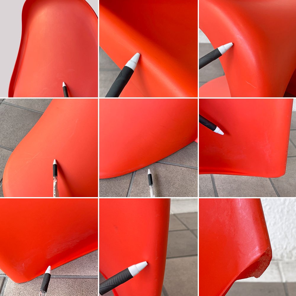ヴィトラ vitra パントンチェア ダイニングチェア スタッキング タンジェリン オレンジ ヴェルナー・パントン ミッドセンチュリー 定価58,300円 廃番カラー ◇