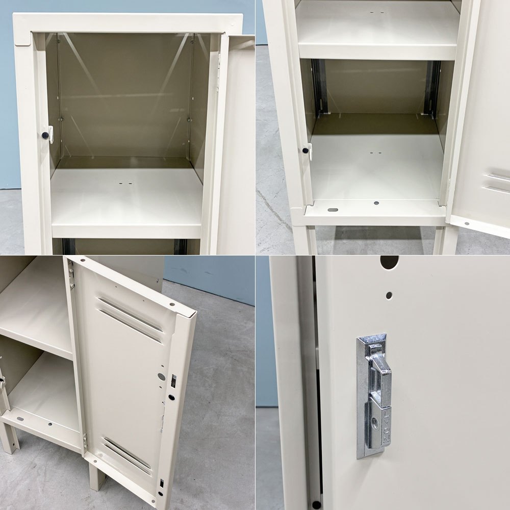 リオン LYON ハーフロッカー HALF LOCKER ルーバータイプ スチールロッカー アイボリー P.F.S.取扱 ◎