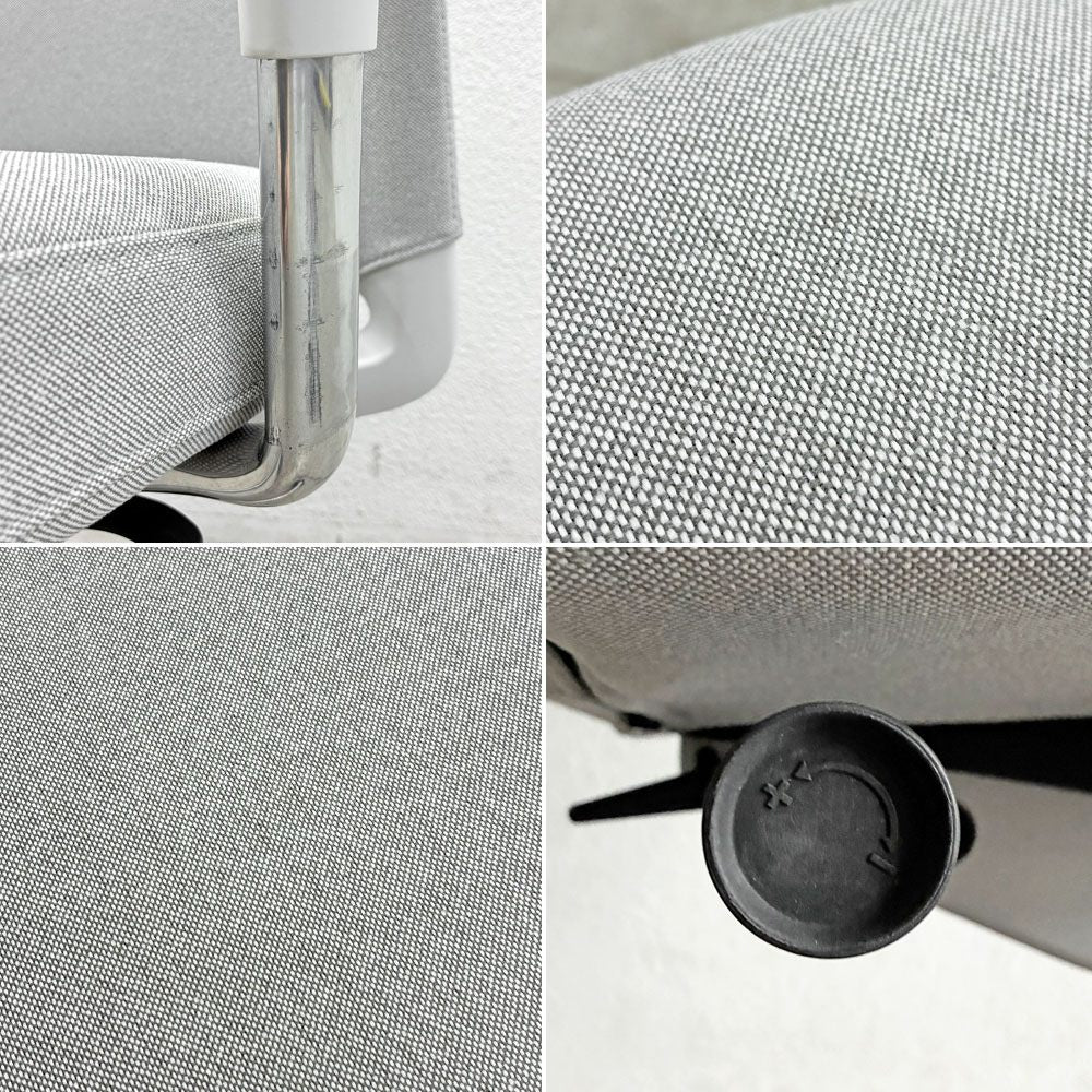 ヴィトラ vitra IDトリム ID Trim オフィスチェア デスクチェア ファブリックシート ライトグレー系 ハイバック 2Dアームレスト アントニオ・チッテリオ 参考定価￥209,000- 〓