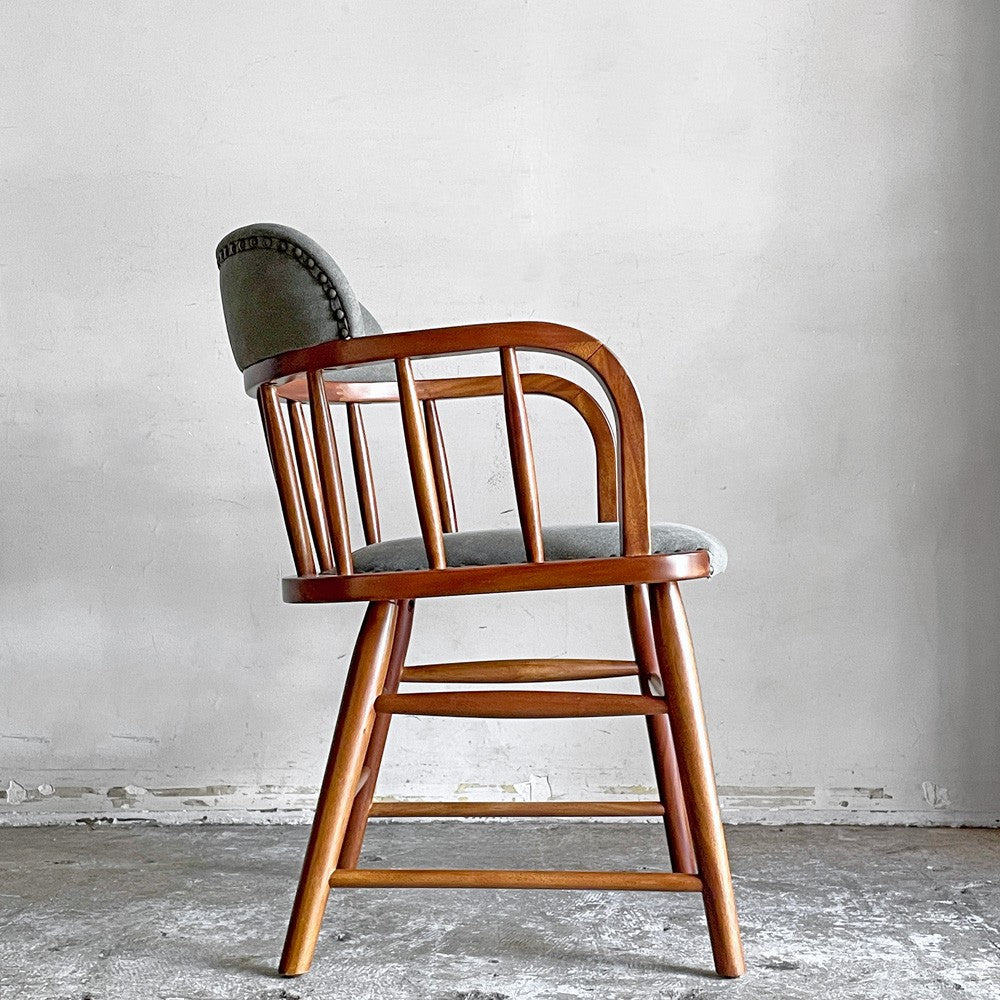 アクメファニチャー ACME Furniture オークス アーム チェア OAKS ARM CHAIR カーキ ファブリック 鋲打ち USビンテージスタイル ■
