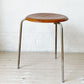 フリッツハンセン Fritz Hansen ビンテージ 3170 ドットスツール 3本脚 チーク材 アルネ・ヤコブセン Arne Jacobsen デンマーク 北欧家具 ★