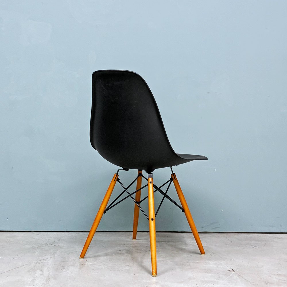 ヴィトラ Vitra サイドシェルチェア ブラック ドゥエルレッグ ポリプロピレン C&R イームズ ミッドセンチュリーモダン ◎