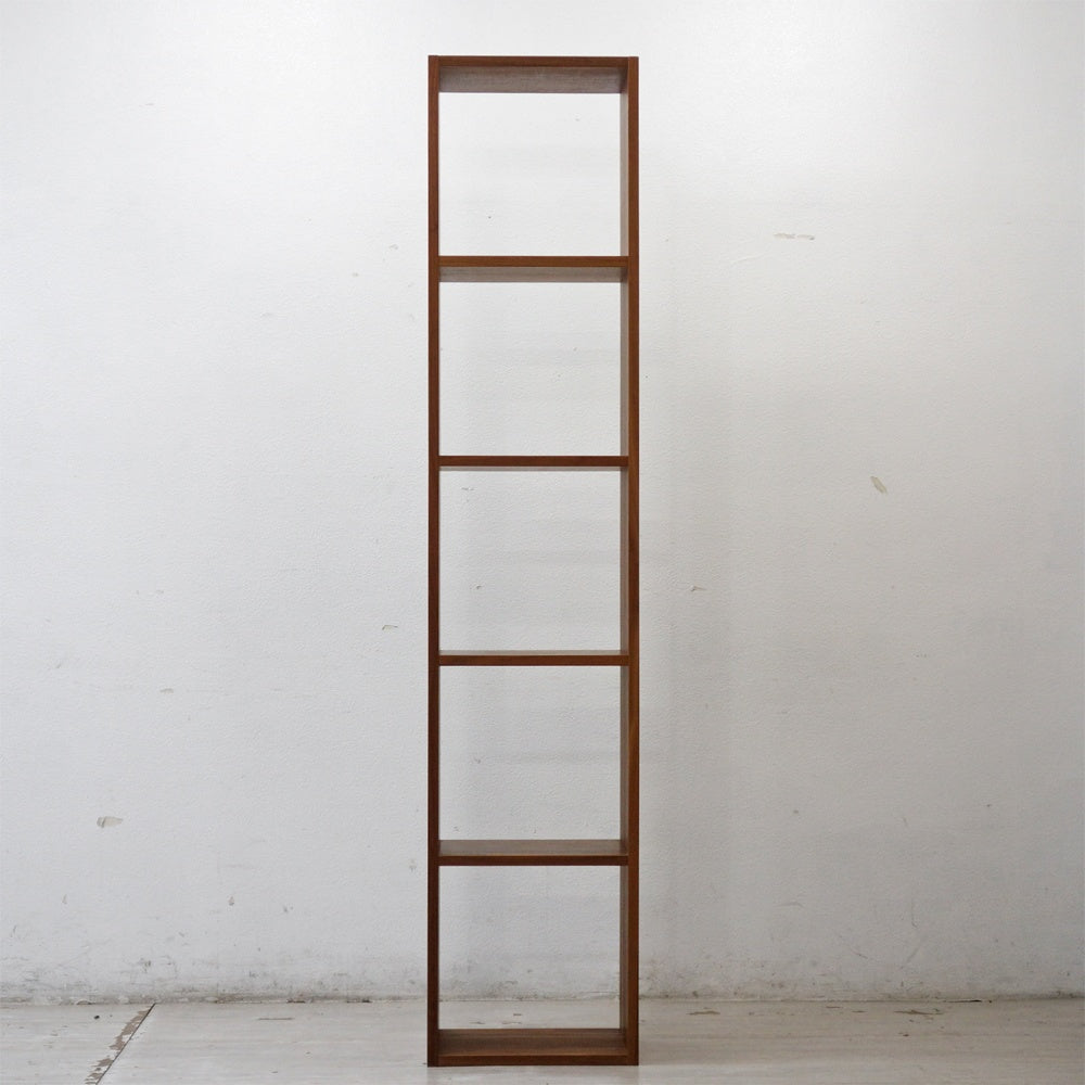 無印良品 MUJI スタッキングシェルフ 1列5段 ウォールナット材 収納家具 ナチュラルモダン ●
