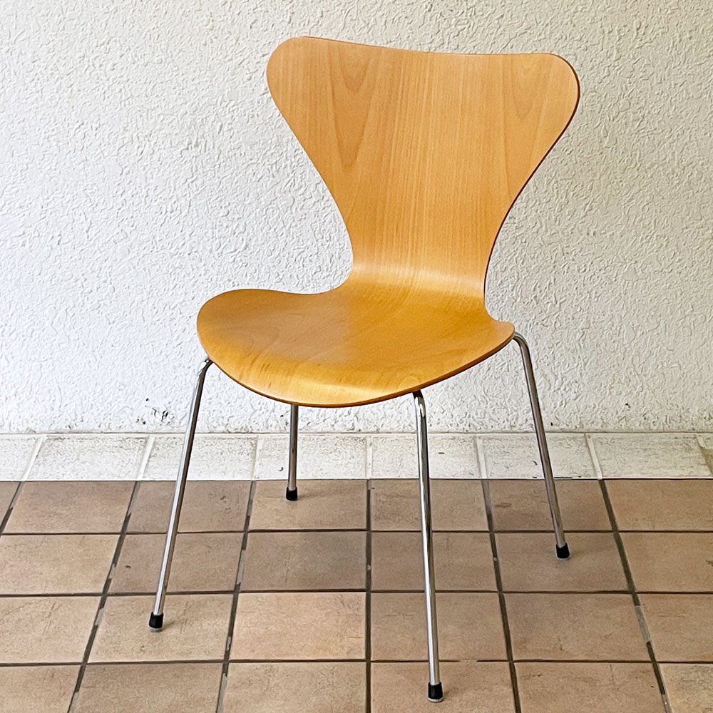 フリッツハンセン Fritz Hansen セブンチェア ビーチ材 ナチュラル アルネ・ヤコブセン Arne Jacobsen スタッキング デンマーク 北欧家具 A ◇