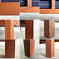 ジャクソンファニチャー Jackson Furniture チーク材 3シーターソファ 3人掛け W207cm ファブリック ネイビー系 座面ウレタン交換＆カバー張替済 USビンテージ 〓