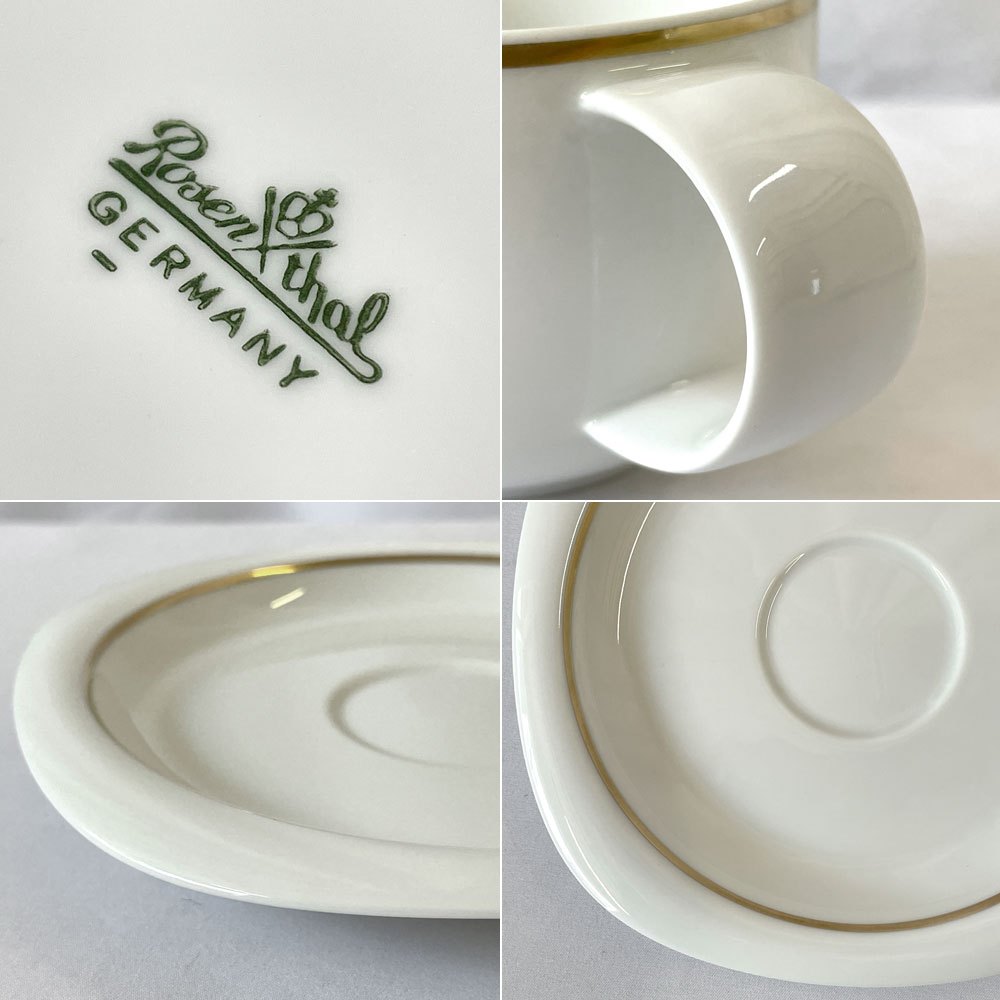 ローゼンタール Rosenthal スタジオライン Studio Line スオミ Suomi コーヒー カップ＆ソーサー ゴールドライン ティモ・サルパネヴァ 金彩 白磁 ドイツ 未使用品 E ◇