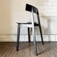 ワオ WOW ハーフチェア half chair オーパスワン Op.1 ホワイトアッシュ材 ブラック 引出し付 チョン・ウジン 旭川家具 定価￥62,700- ◎
