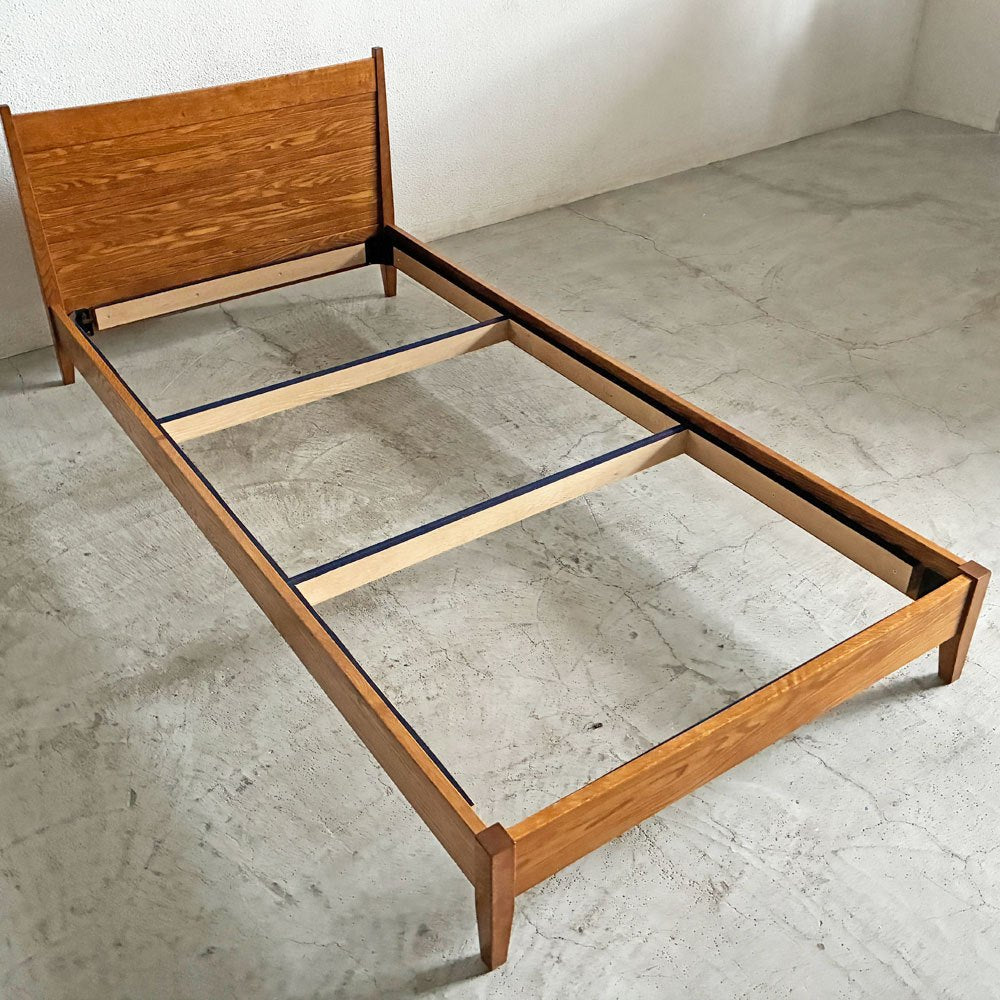 スタンダードトレード STANDARD TRADE ベッドフレーム BED-02C Panel Head パネルヘッド シングルサイズ ライトオーク 定価￥319,000- B 〓