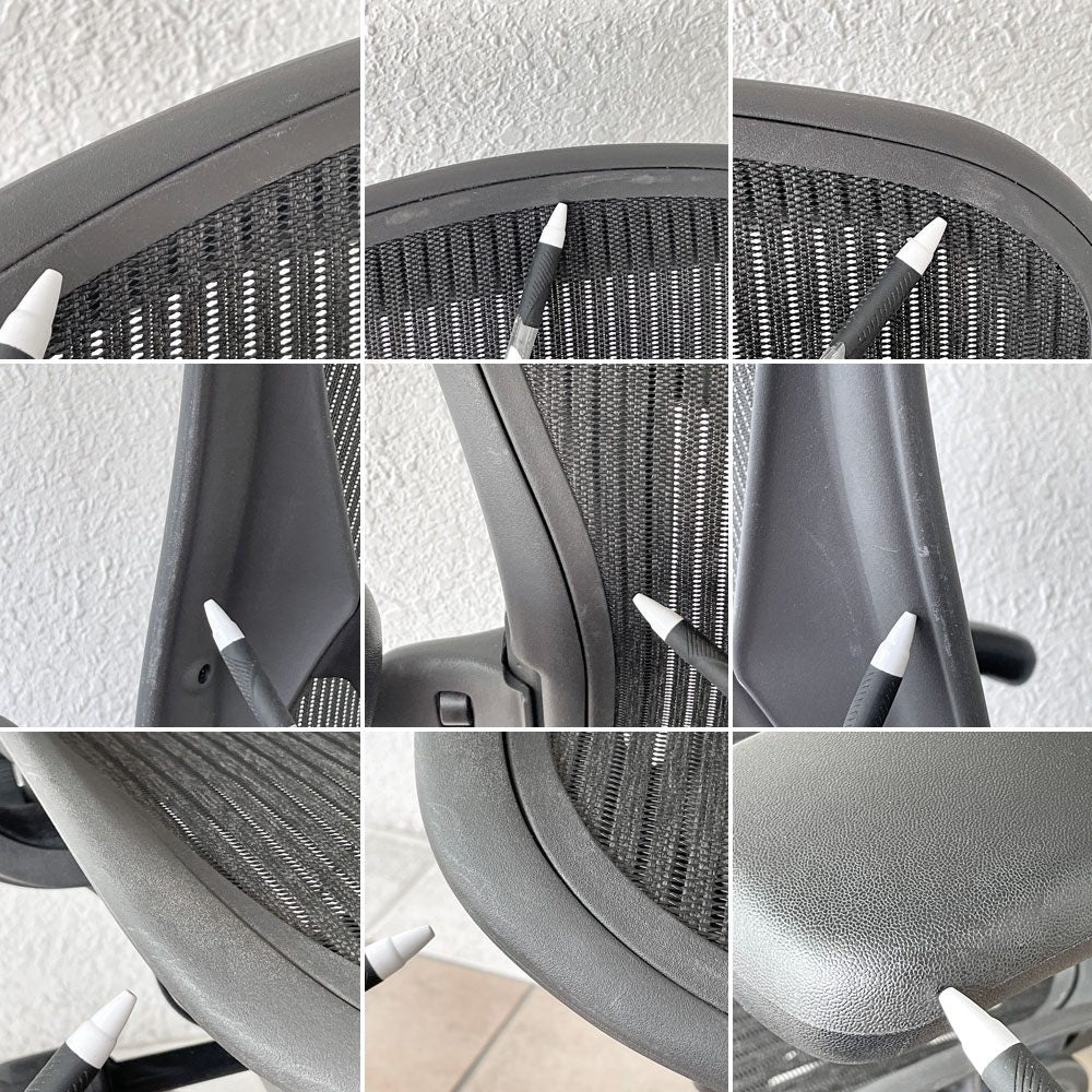 ハーマンミラー Herman Miller アーロンチェア Bサイズ ポスチャーフィット フル装備 グラファイト ビル・スタンフ＆ドン・チャドウィック ◇