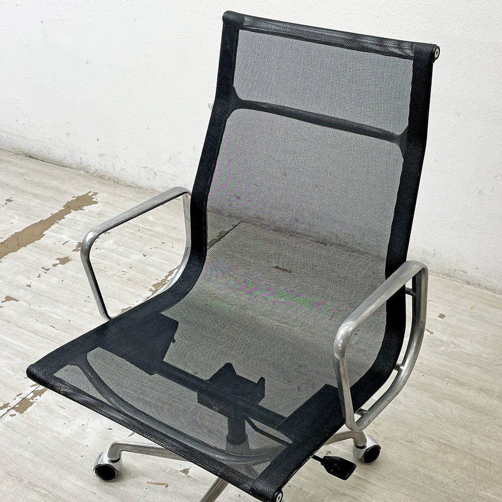 アイシーエフ ICF アルミナムグループ マネジメントチェア ハイバック メッシュシート キャスターベース イタリア イームズ C&R Eames ●