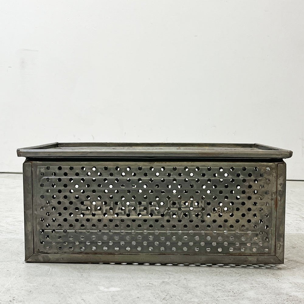 SCHAFER スタッキング ストレージボックス パンチングメタル インダストリアル ドイツビンテージ E ●
