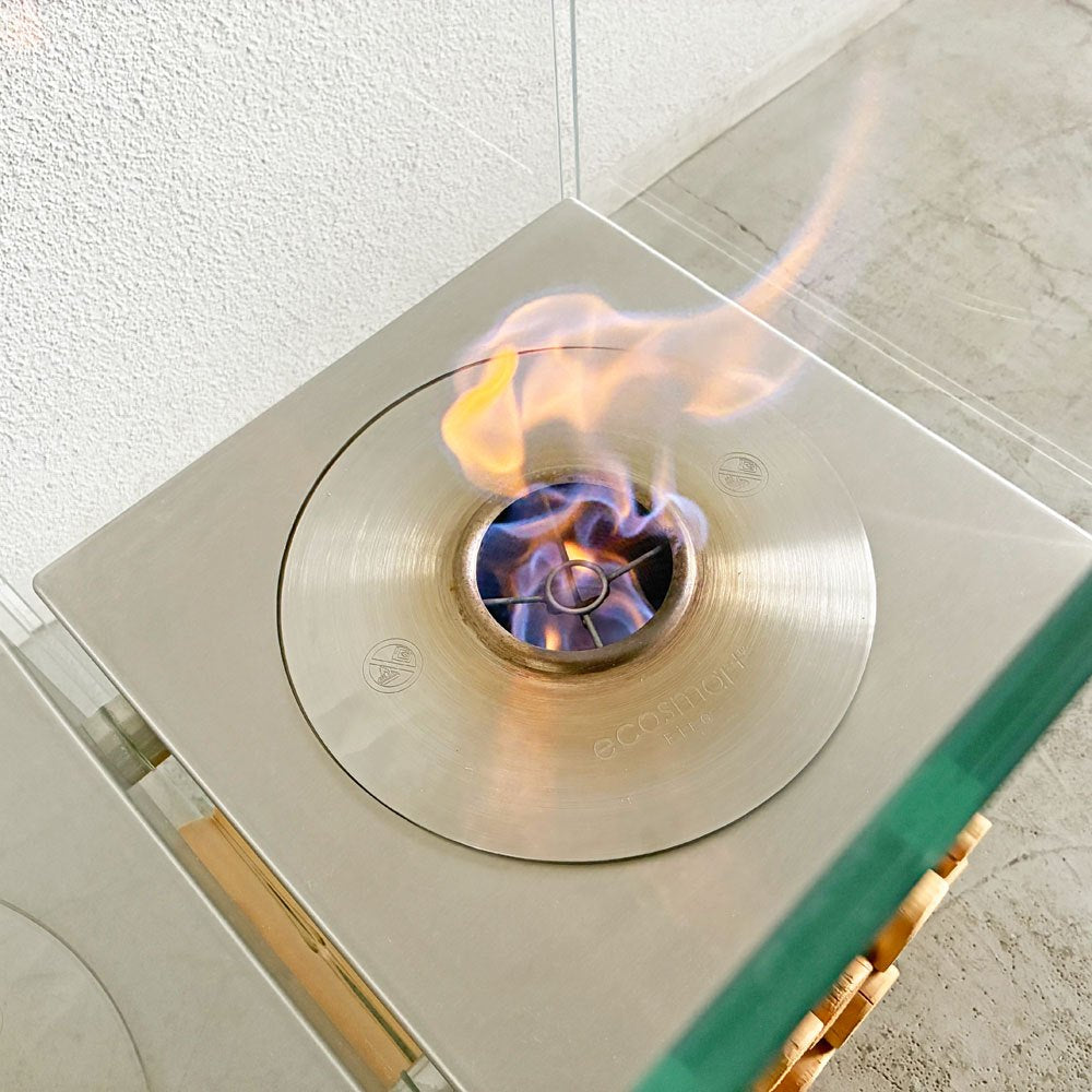 エコスマートファイアー ecosmart Fire ゴースト Ghost バイオエタノール 暖炉 ガラス ステンレス スギ薪付属 本体定価￥561,000- 〓