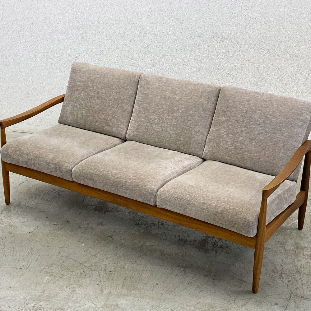 アモック AMOCC エピセ EPICE 3シーターソファ カバーリング W170cm ウォールナット材 北欧デザイン ◎