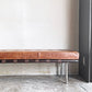 バルセロナベンチ Barcelona Bench 本革 ブラウン W200cm ミース・ファン・デル・ローエ Mies Van Der Rohe リプロダクト ■