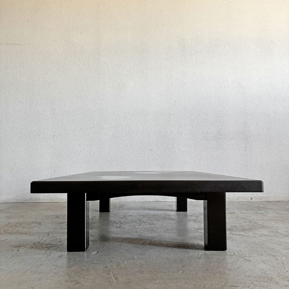 輪島塗 座卓 扇面蒔絵 乾漆 ローテーブル センターテーブル W152cm 寿峯作 相上俊郎 漆塗り 工芸 〓