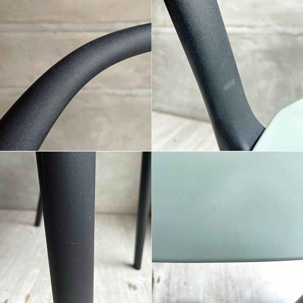 ヴィトラ Vitra Belleville Chair ベルヴィル アームチェア スタッキング ロナン & エルワン・ブルレック ポリアミド モスグレー 2脚セット ♪