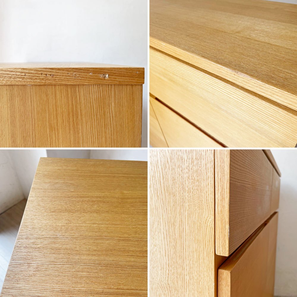 無印良品 MUJI オーク材 キャビネット 木製扉 W80 木製収納 ナチュラル シンプルモダン ★