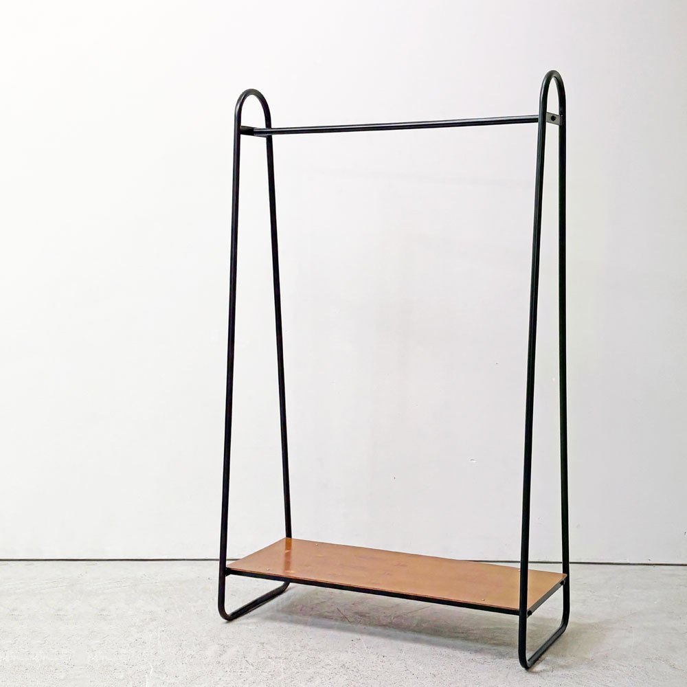 イデー IDEE ポールハンガースタンド PAUL HANGER STAND アントンブラウン Anton brown ハンガーラック W90cm シェルフ付 ●