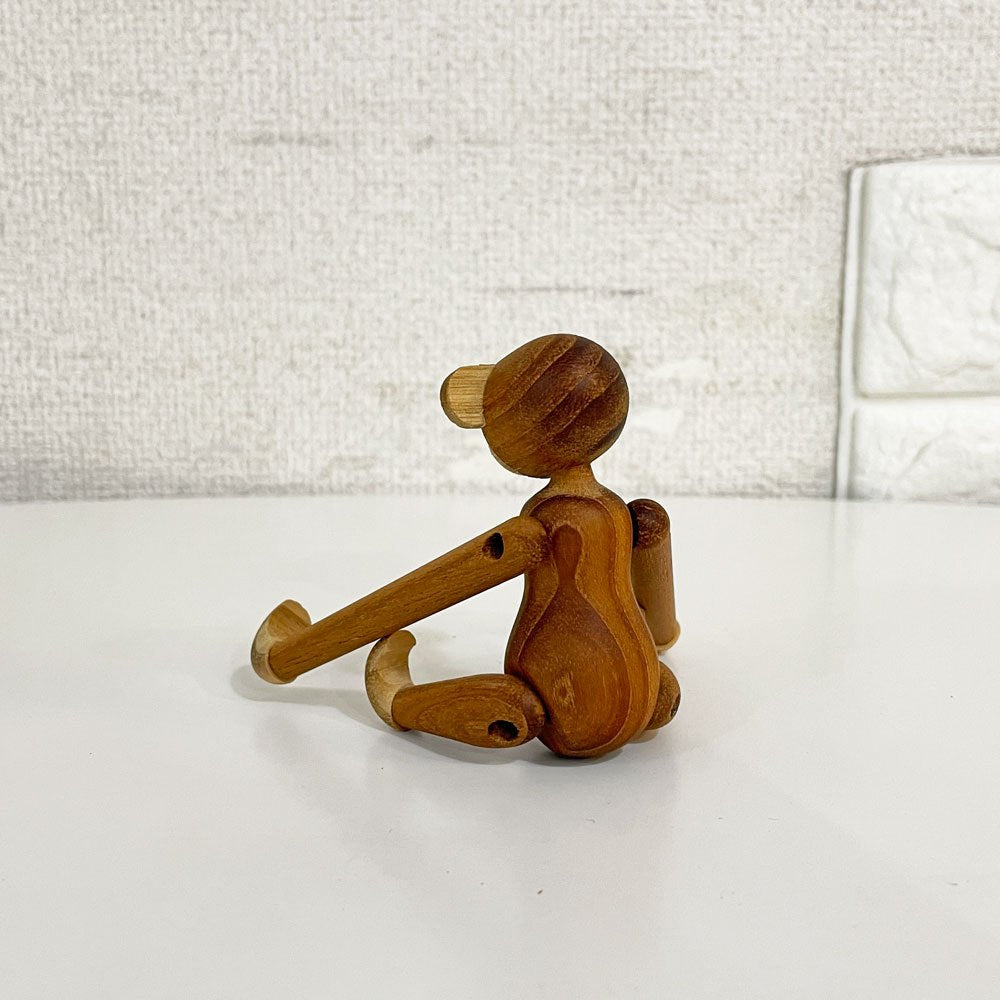 カイボイスン KAY BOJESEN DENMARK モンキー Monkey ミニ チーク 木製オブジェ H9.5cm サンタキャップ付 デンマーク 北欧雑貨 合計定価￥19,250- ◎