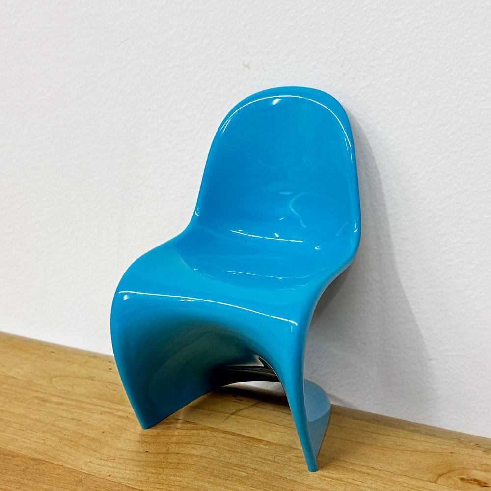 ヴィトラ デザインミュージアム Vitra Design Museum ミニチュアコレクション パントンチェア 1/6スケール ブルー ◎