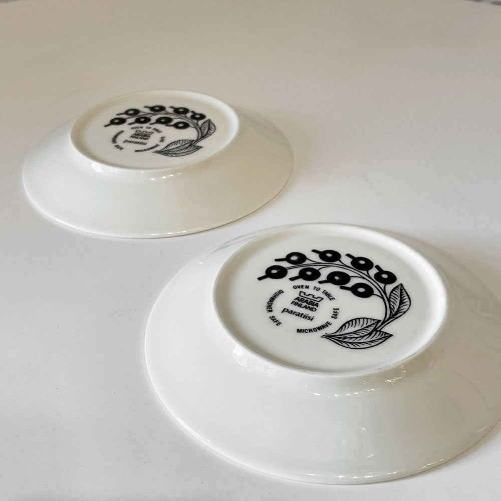 アラビア ARABIA パラティッシ PARATIISI プレート ブラック 14cm 旧ロゴ 2枚セット 北欧食器 ◎