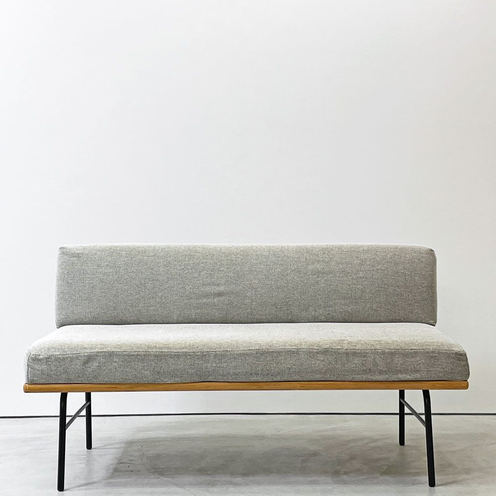 ウニコ unico ファニート ベンチ FUNEAT bench 鉄脚 オーク材 × スチールレッグ カバーリング W125cm カフェスタイル ●