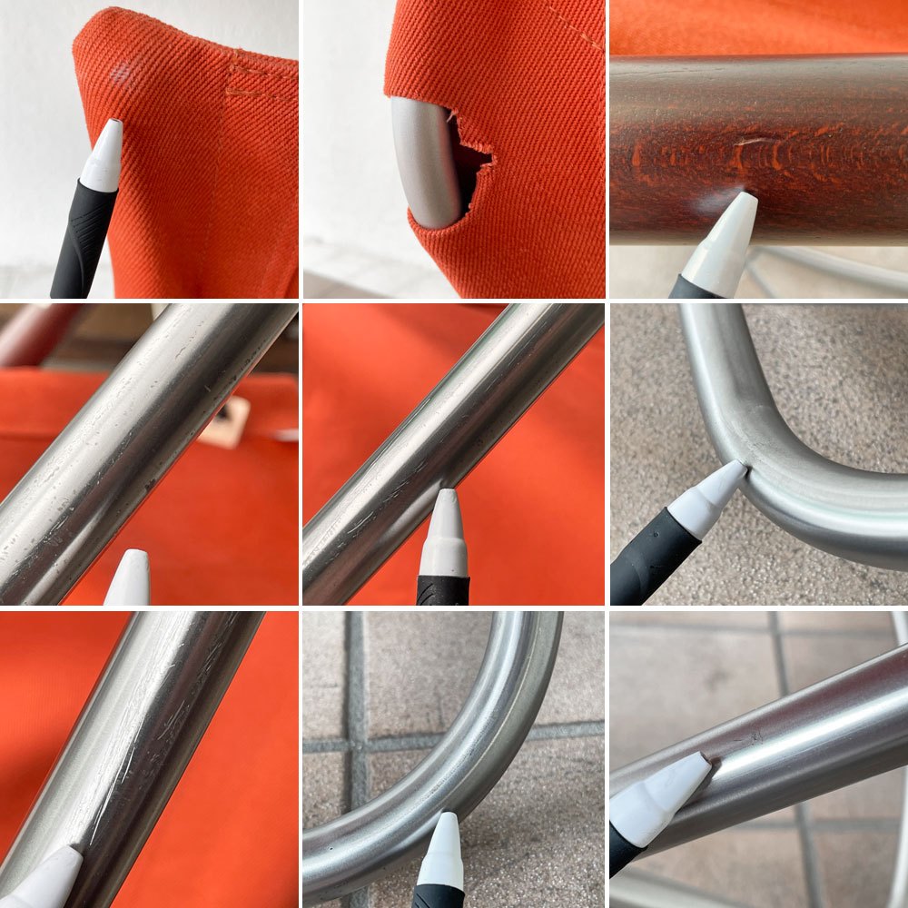藤栄 FUJIEI ニーチェア エックス Ny chair X rocking フォールディングチェア ロッキング ダークブラウン×レンガ 新居猛 MoMA ◇