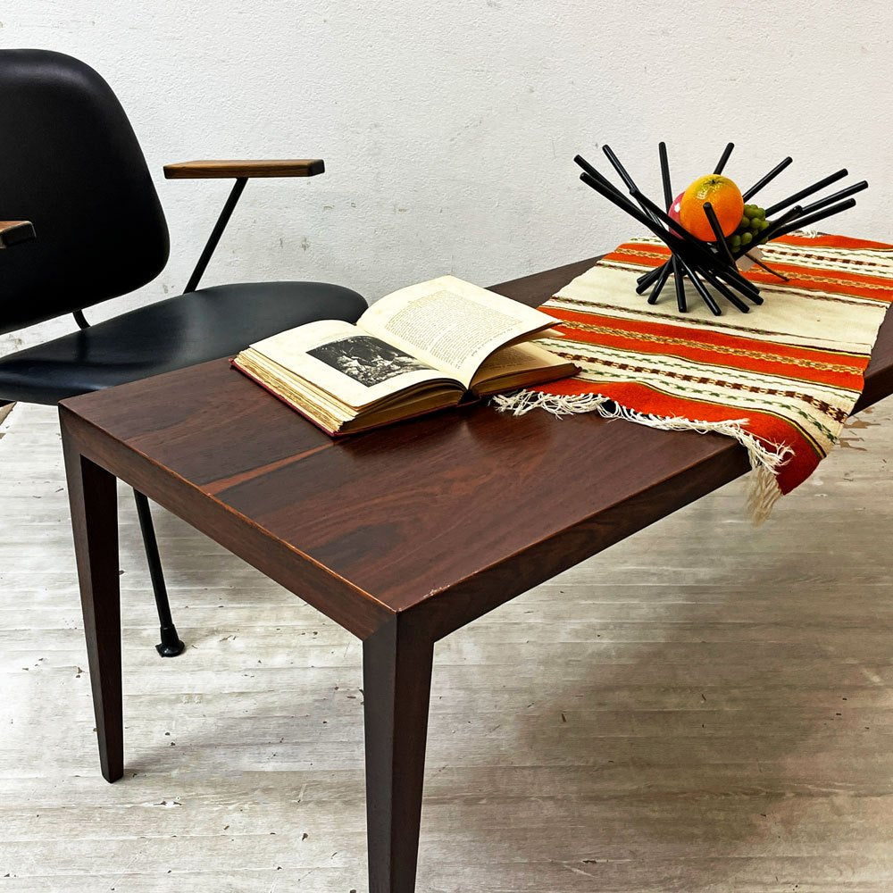 ハスレヴ HASLEV コーヒーテーブル ローズウッド W126cm セヴェリン・ハンセン Severin Hansen ローズウッド材 北欧ビンテージ ●