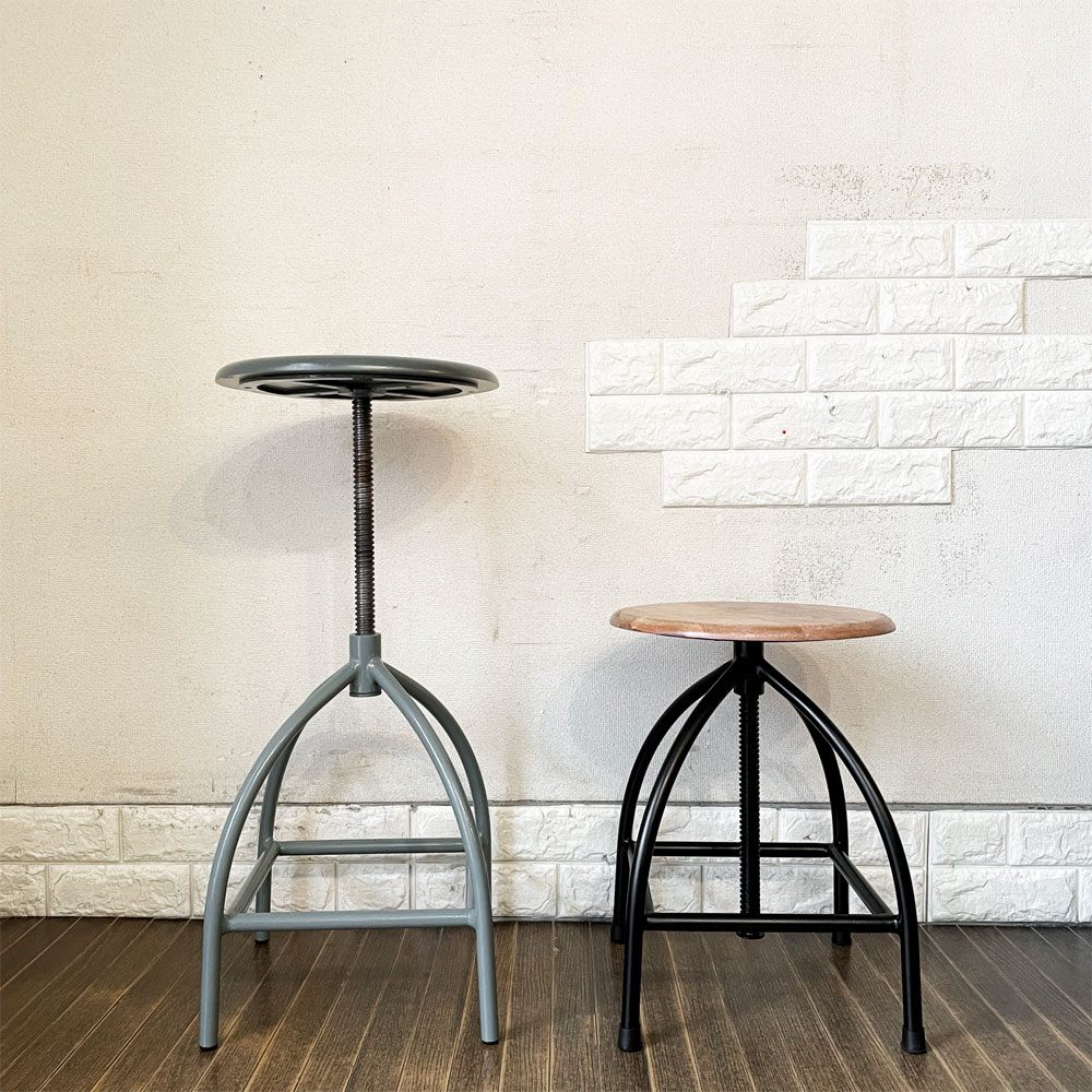 ブロストコペンハーゲン Broste Copenhagen サイアースツール SIRE Stool ナチュラル×ブラック マンゴーウッド座面 回転式昇降 参考定価￥27,280- ◎
