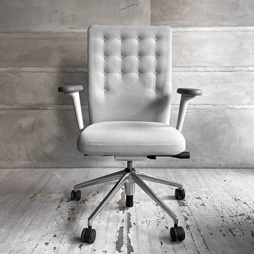 ヴィトラ vitra IDトリム ID Trim オフィスチェア デスクチェア ハイバック ライトグレー系 2Dアームレスト アントニオ・チッテリオ 参考定価￥209,000- ♪